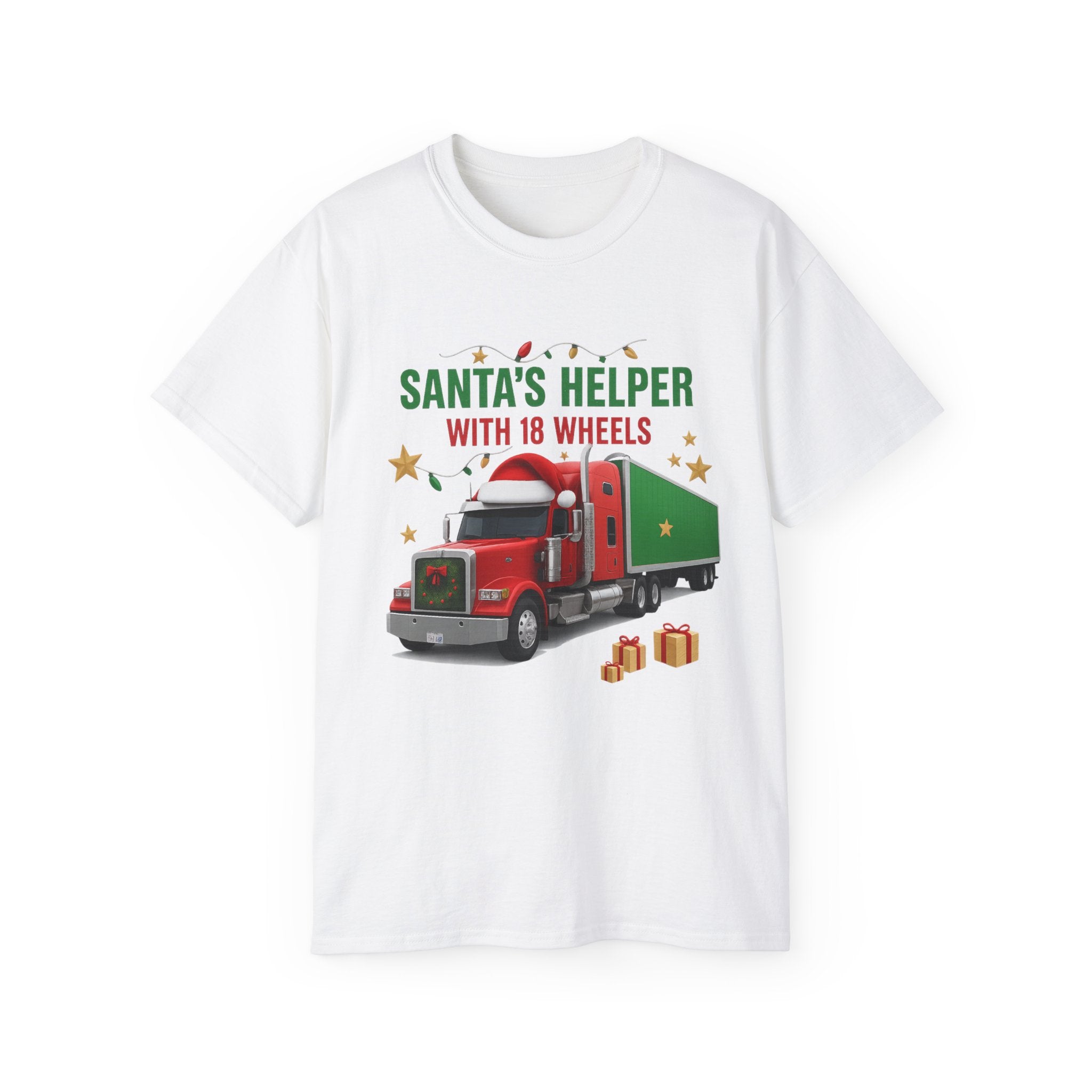 Santa's Helper With 18 Wheels Unisex Tee