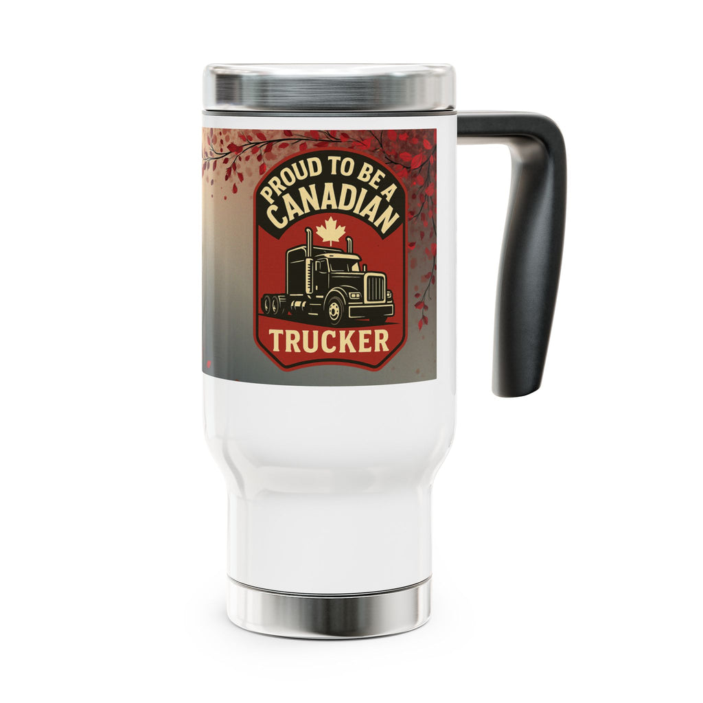 Travel Mug - Proud to be a Canadian Trucker - Stainless Steel, 14oz