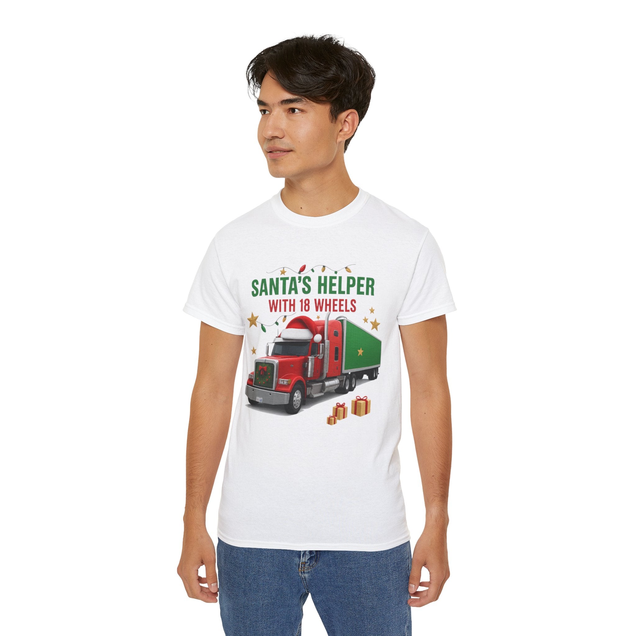 Santa's Helper With 18 Wheels Unisex Tee