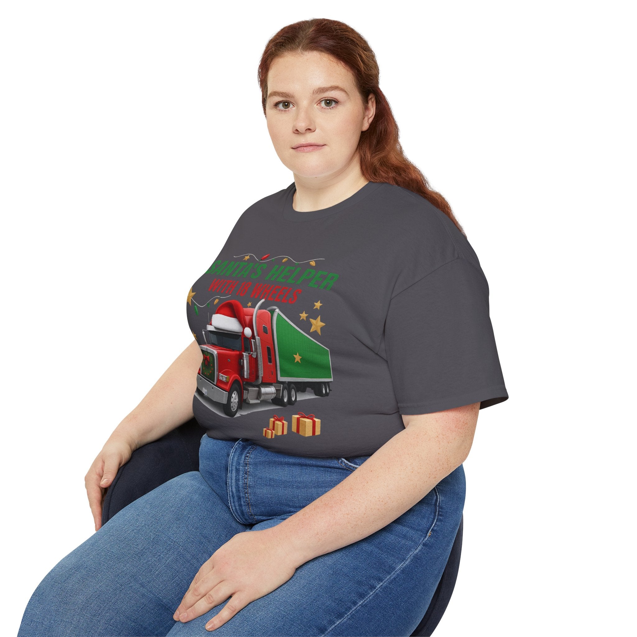 Santa's Helper With 18 Wheels Unisex Tee