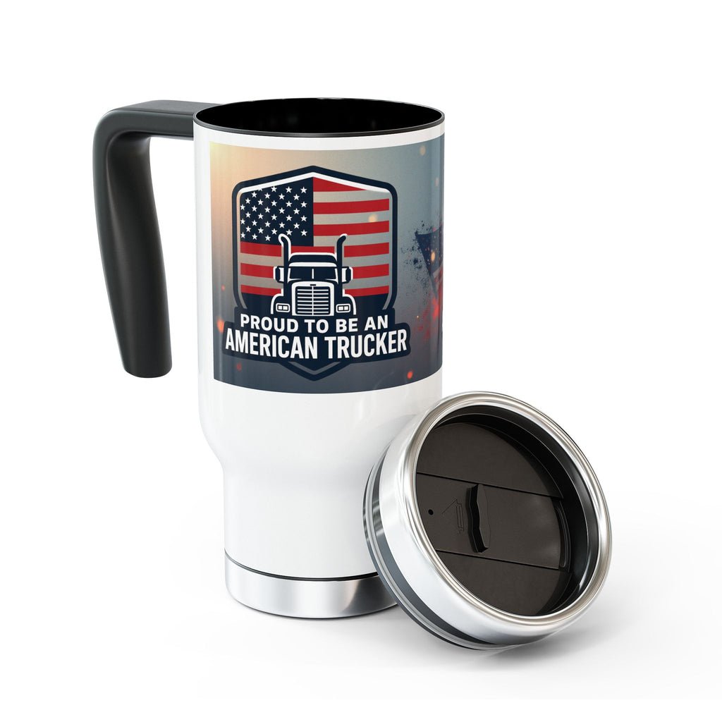 Travel Mug - Proud to be an American Trucker