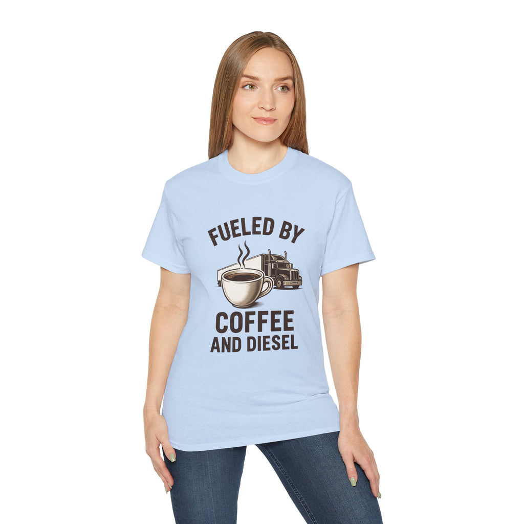 Fueled by Coffee and Diesel Unisex Tee