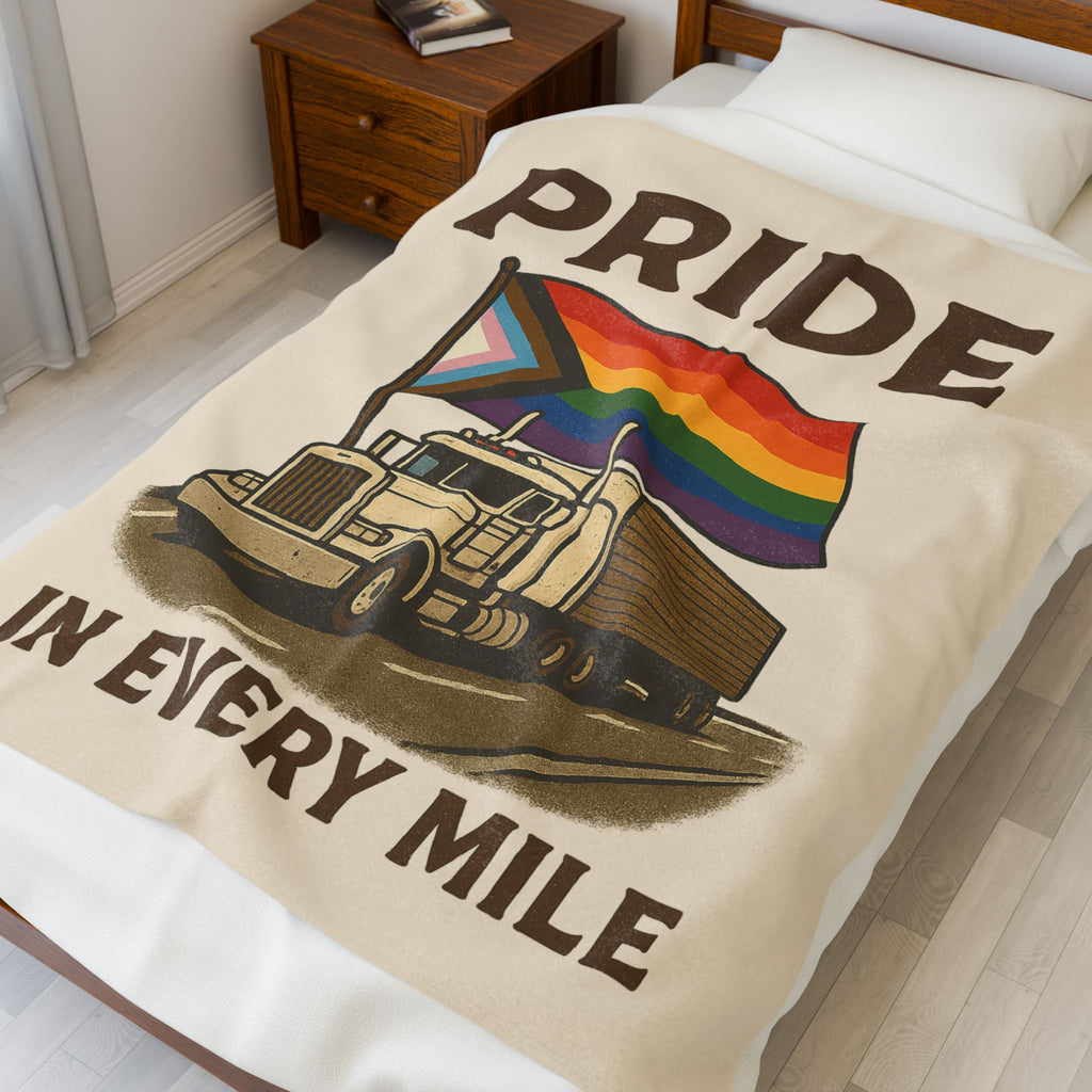Pride in Every Mile Velveteen Blanket
