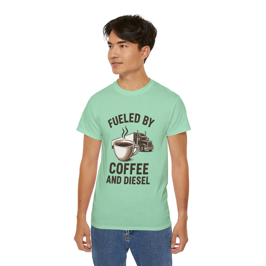 Fueled by Coffee and Diesel Unisex Tee