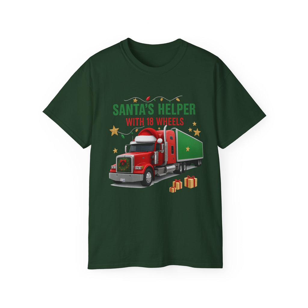 Santa's Helper With 18 Wheels Unisex Tee