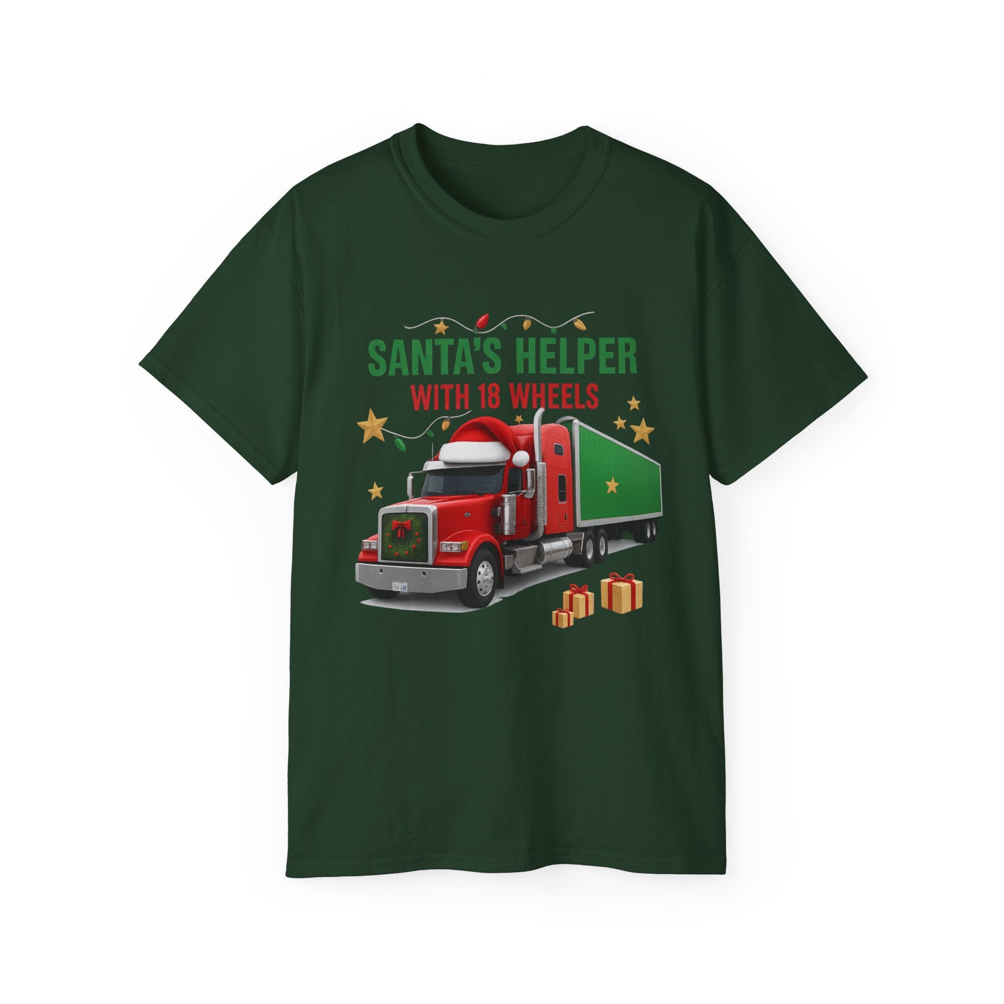 Santa's Helper With 18 Wheels Unisex Tee