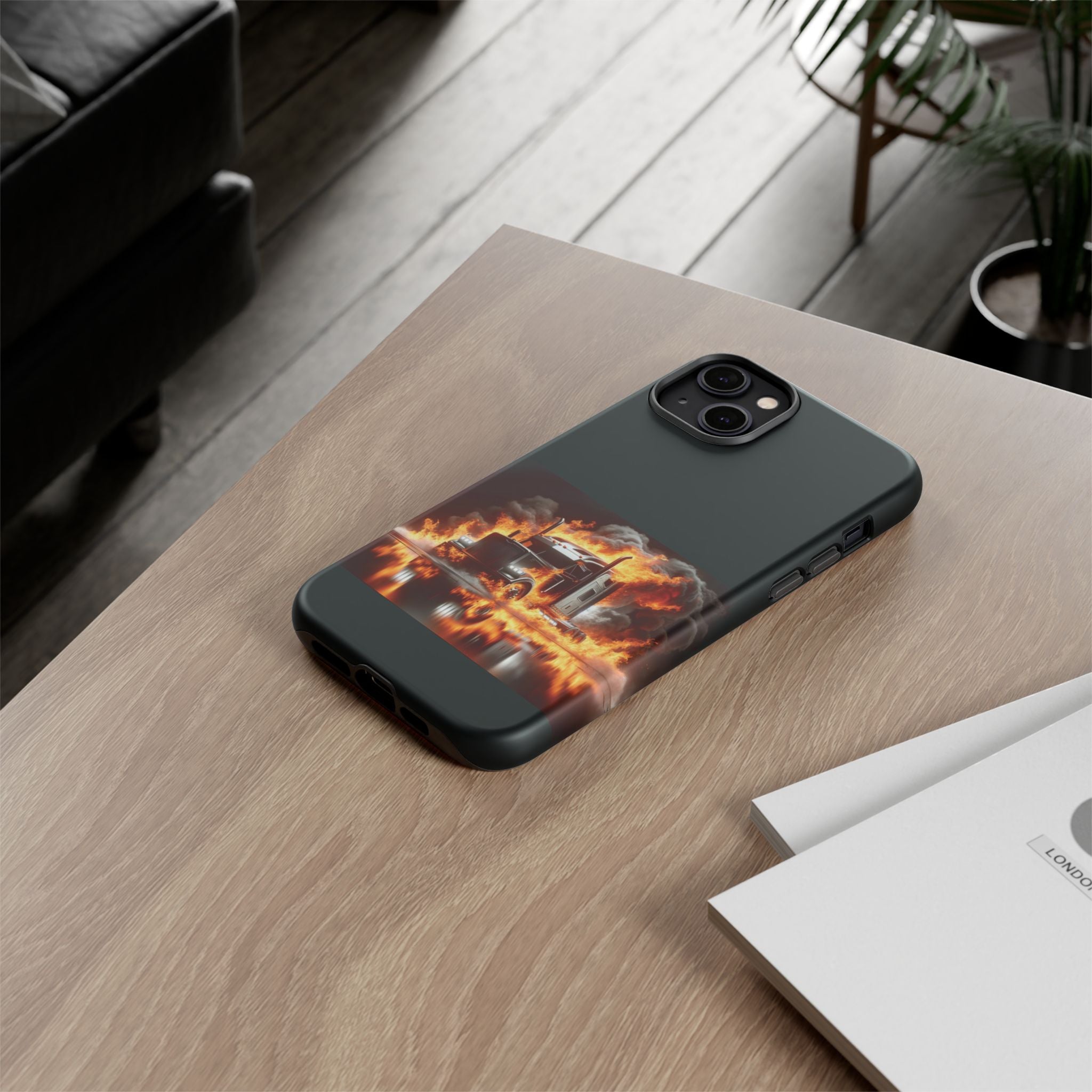 Flaming Truck Tough Phone Case