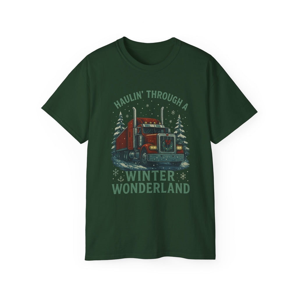 Haulin' Through a Winder Wonderland Unisex Tee