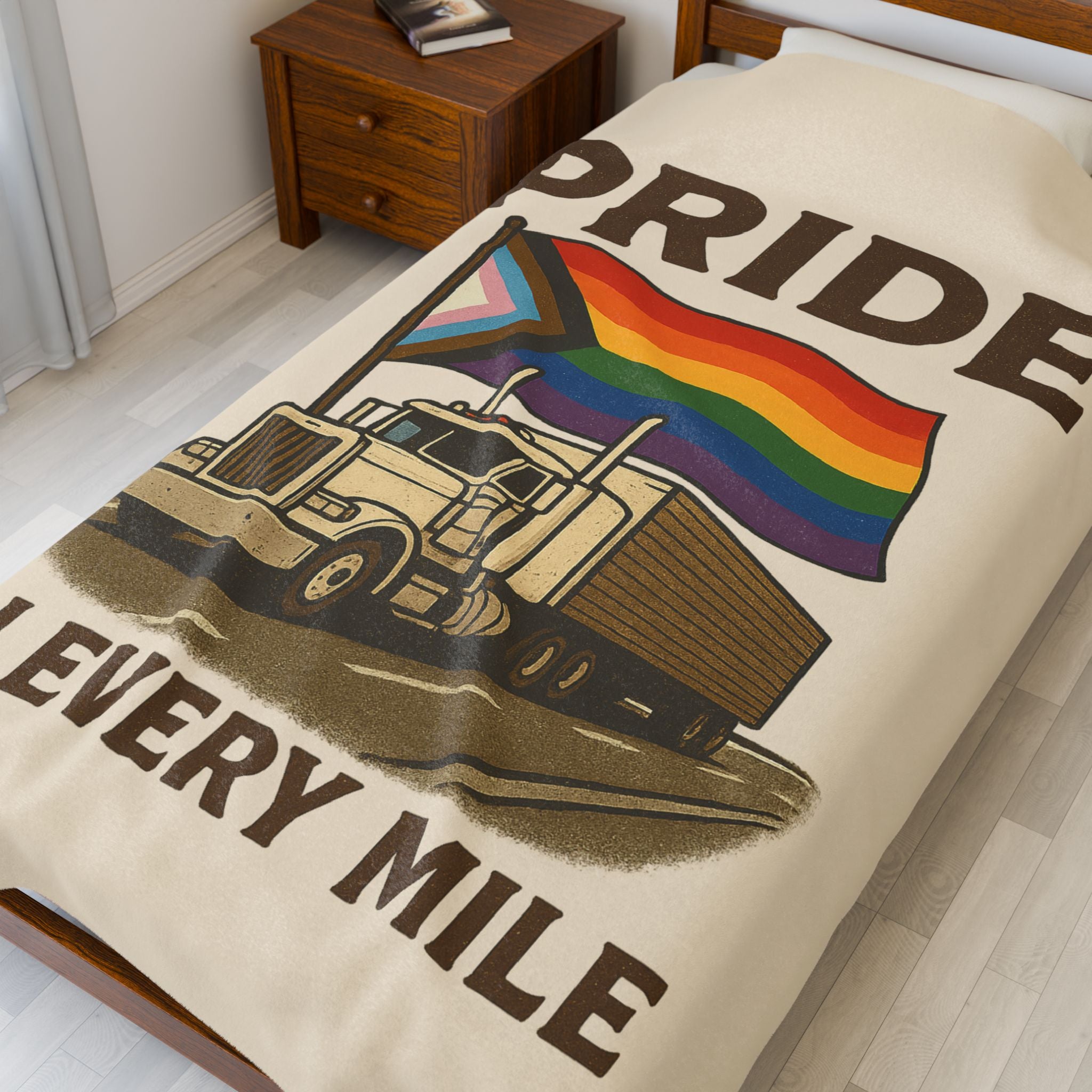 Pride in Every Mile Velveteen Blanket