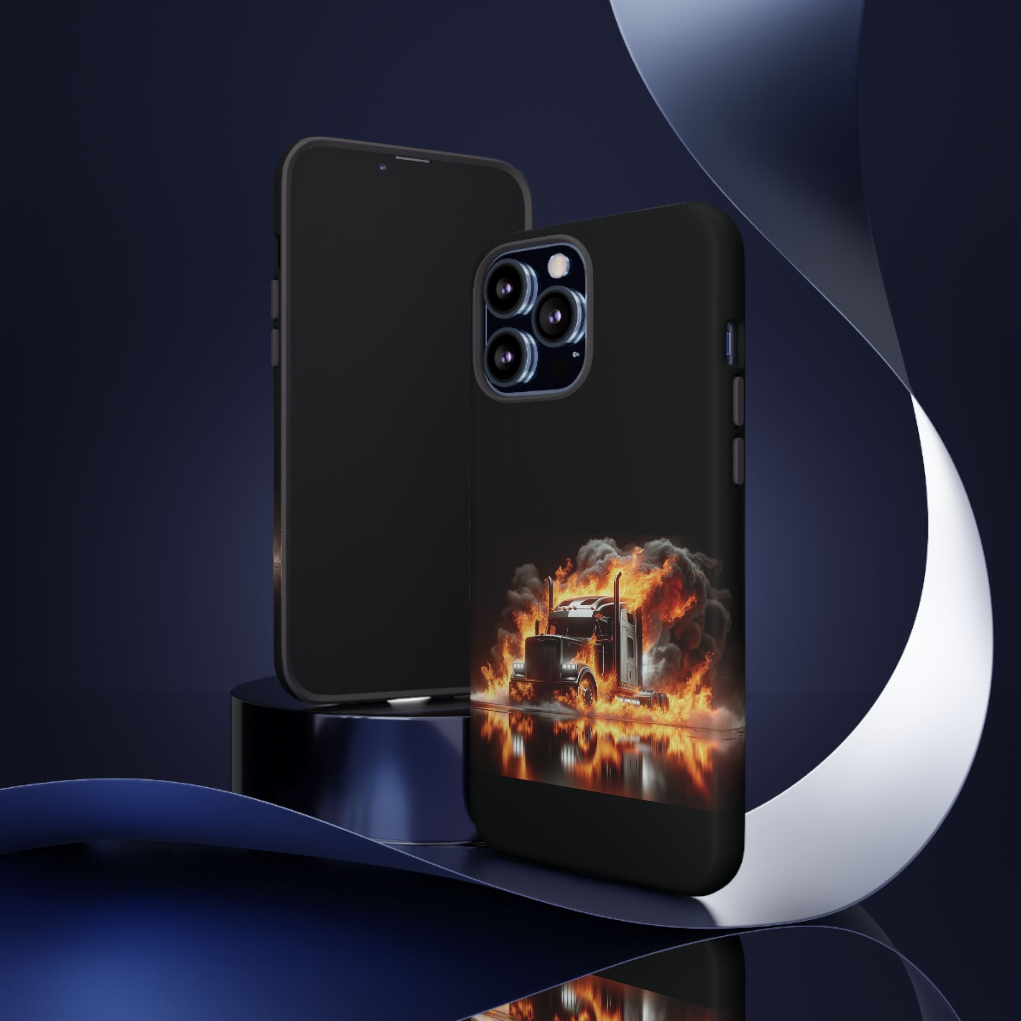 Flaming Truck Tough Phone Case