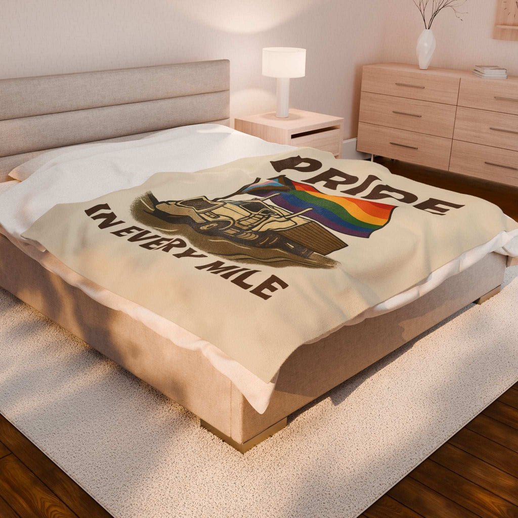 Pride in Every Mile Velveteen Blanket