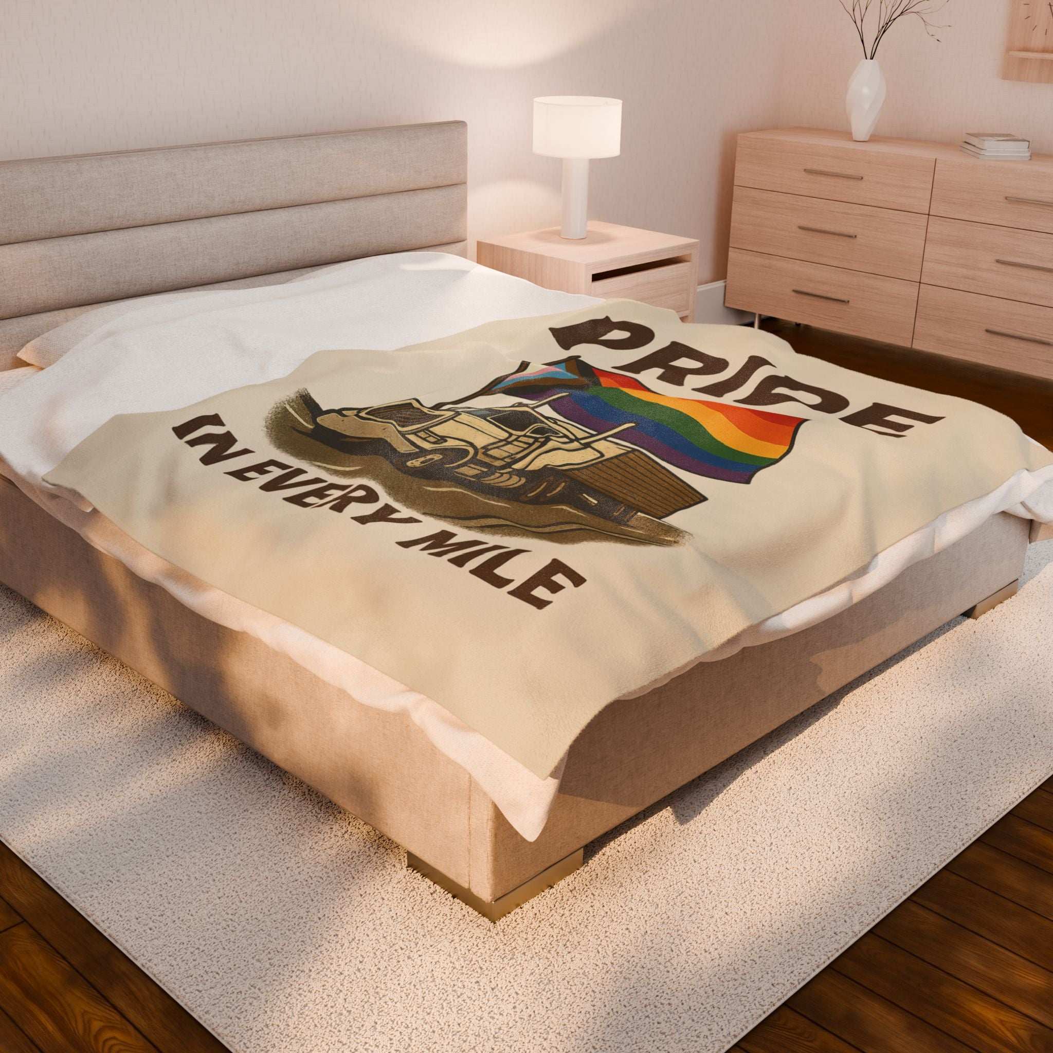 Pride in Every Mile Velveteen Blanket