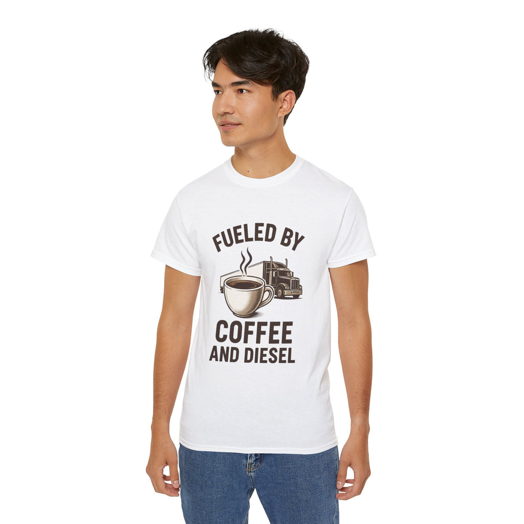 Fueled by Coffee and Diesel Unisex Tee