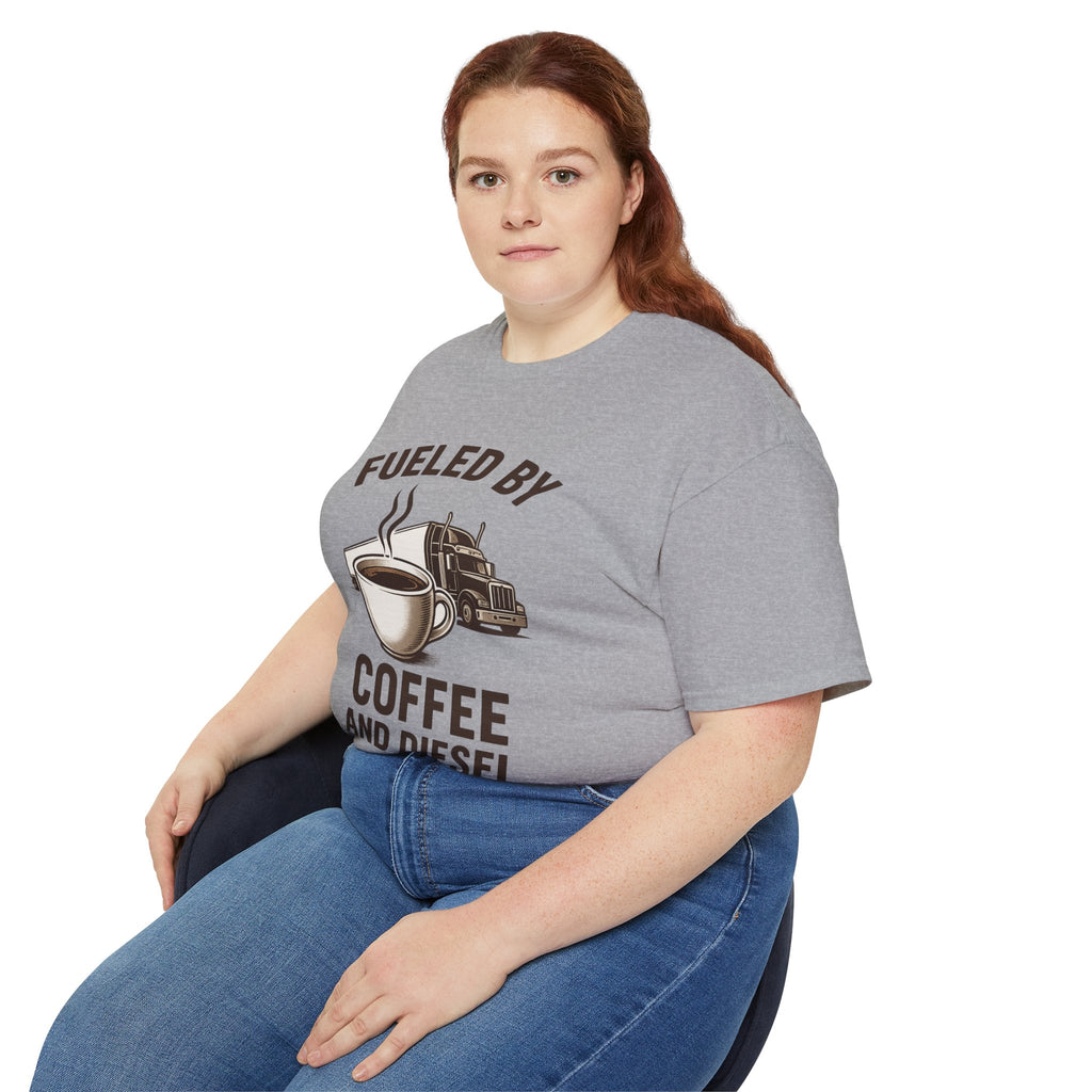 Fueled by Coffee and Diesel Unisex Tee