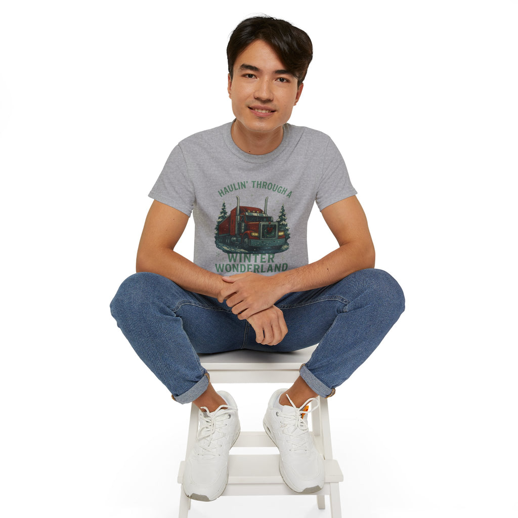 Haulin' Through a Winder Wonderland Unisex Tee