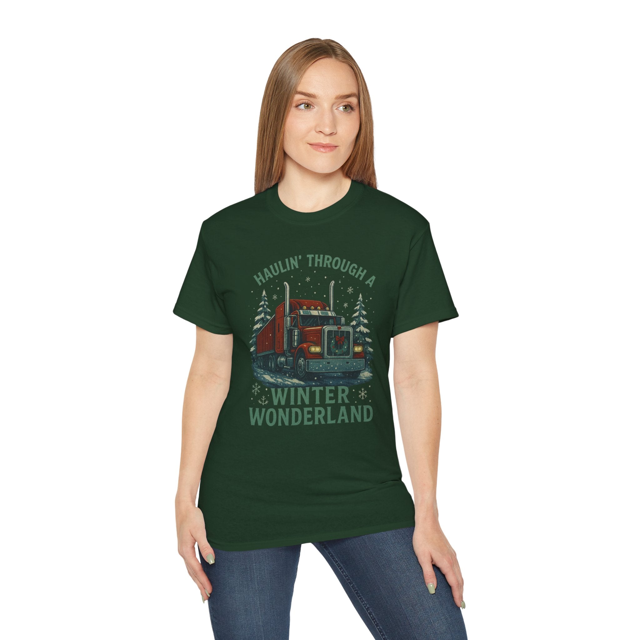 Haulin' Through a Winder Wonderland Unisex Tee