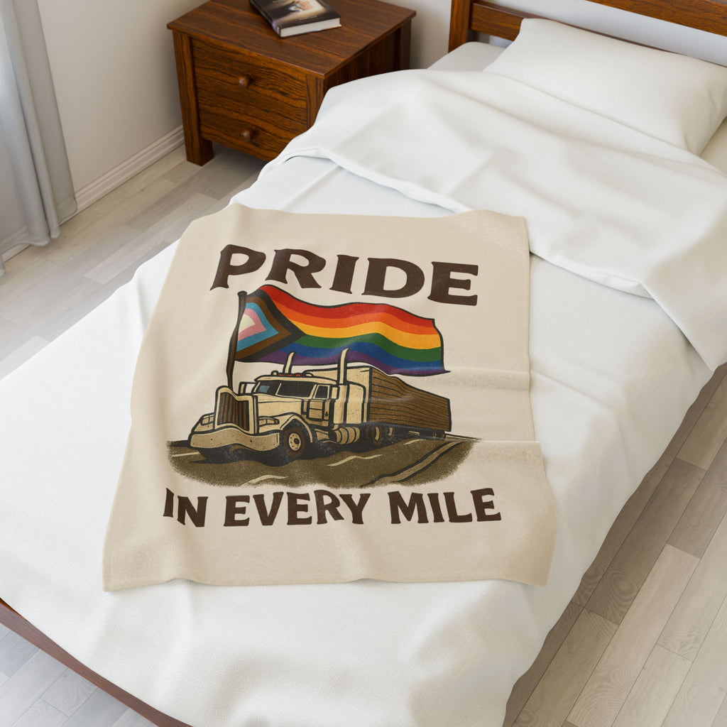 Pride in Every Mile Velveteen Blanket