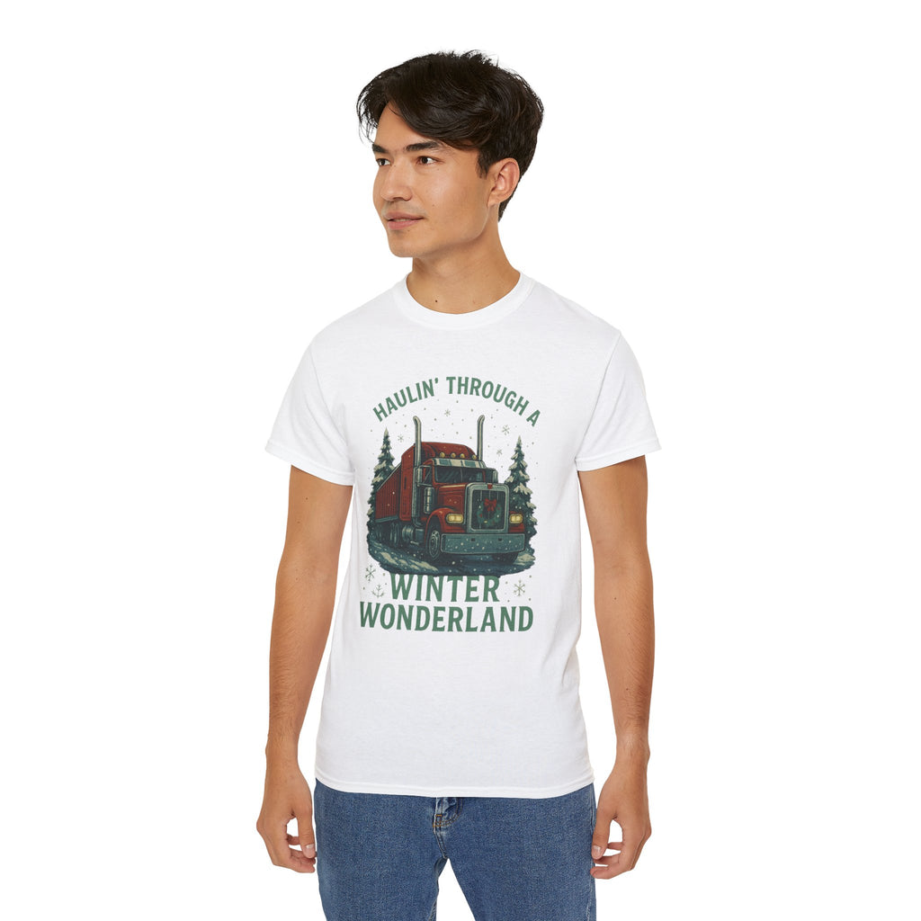 Haulin' Through a Winder Wonderland Unisex Tee