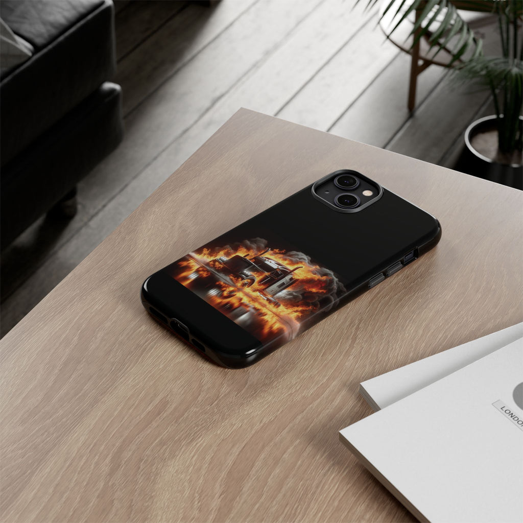 Flaming Truck Tough Phone Case