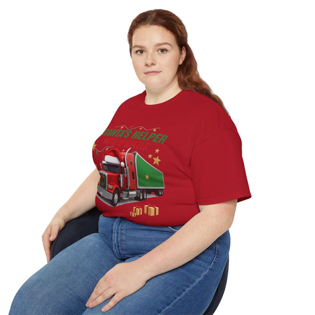 Santa's Helper With 18 Wheels Unisex Tee