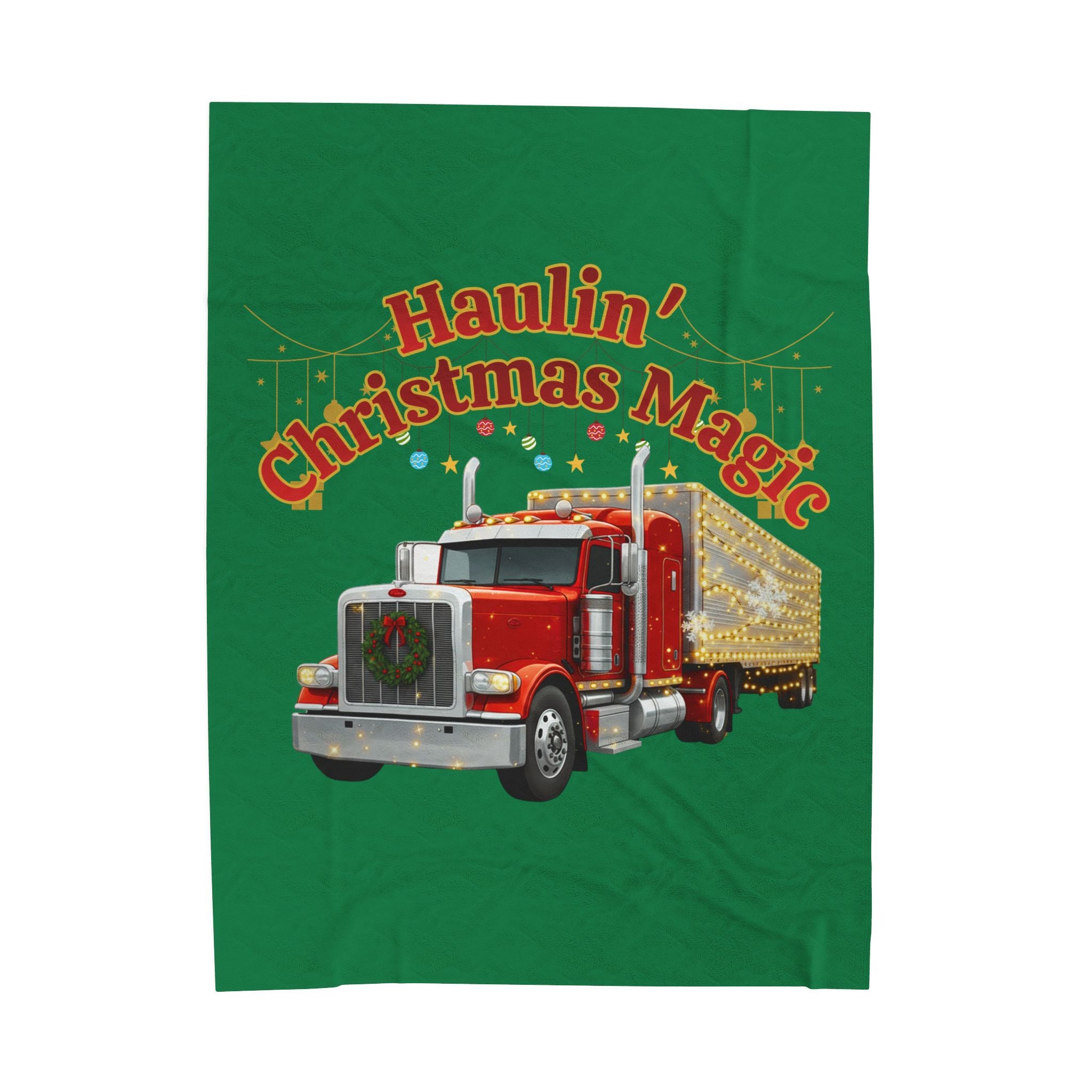 Haulin' Christmas Magic Velveteen Plush Blanket