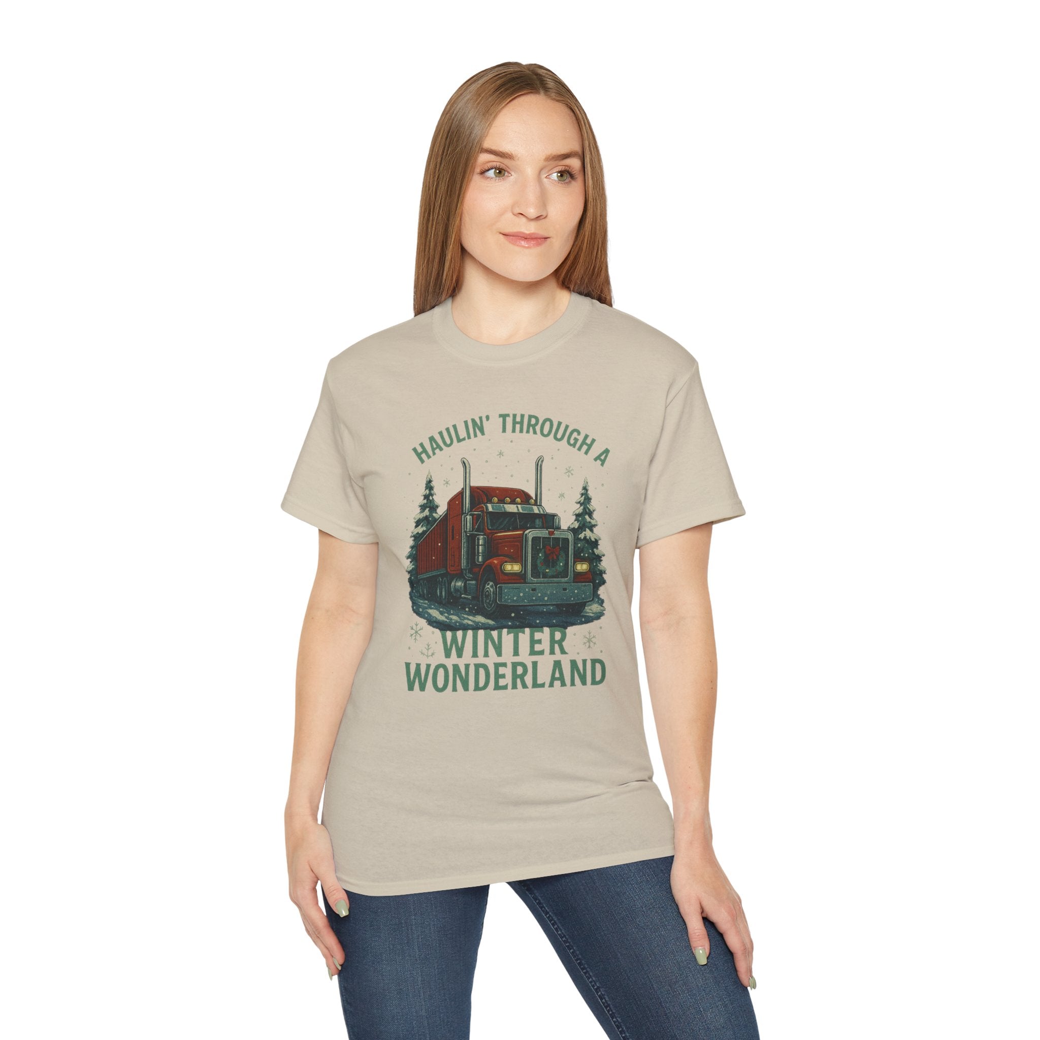 Haulin' Through a Winder Wonderland Unisex Tee