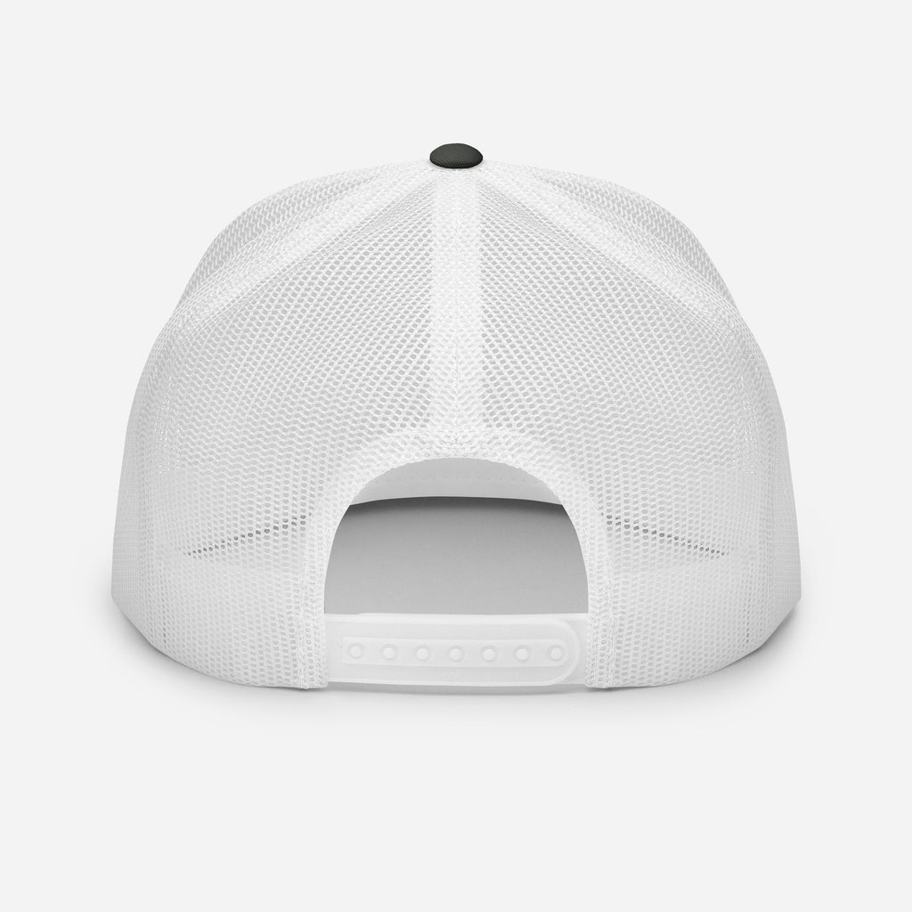 Trucker's Pride Our Office Has an Amazing View Classic Trucker Cap in white, back view