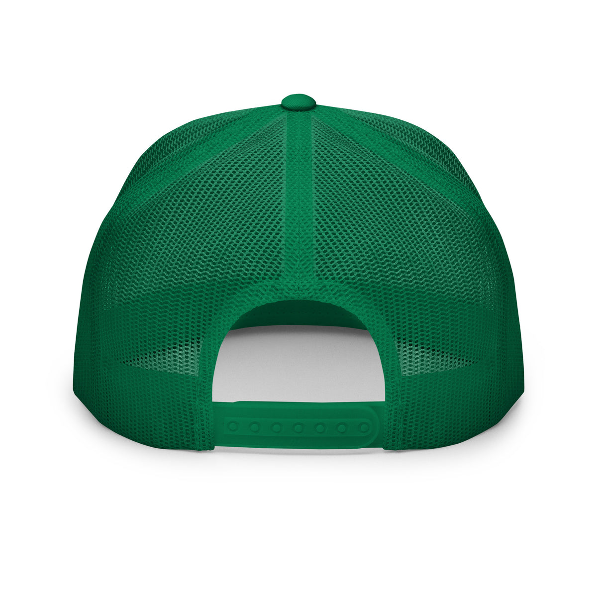 Trucker's Pride Pride in Every Mile Holiday Classic Trucker Cap - Red & Green in kelly green and white, back view