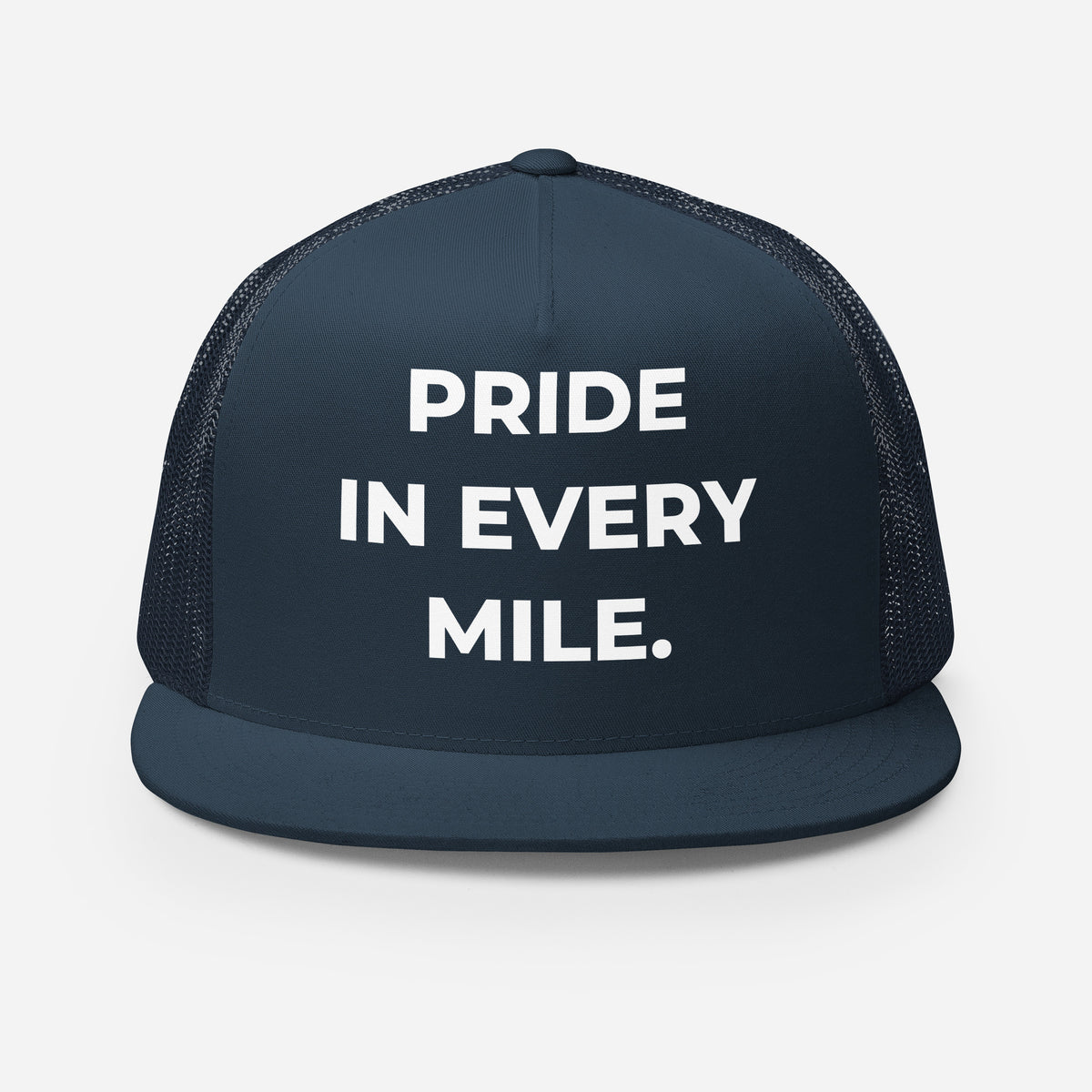 Trucker's Pride Pride in Every Mile Classic Trucker Cap in navy, front view