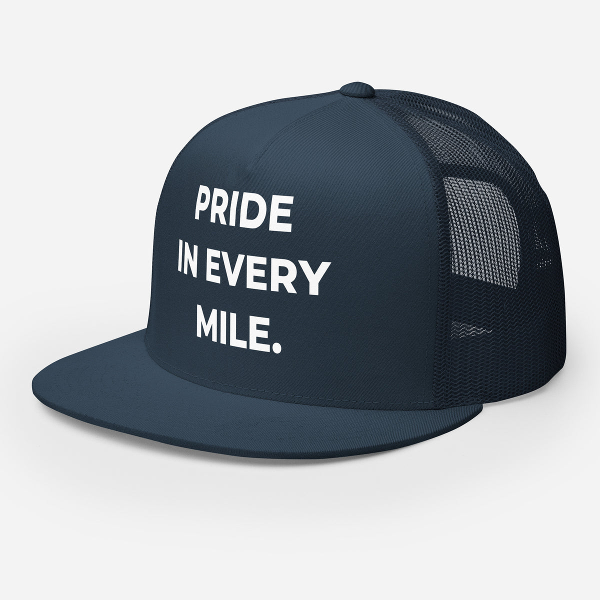 Trucker's Pride Pride in Every Mile Classic Trucker Cap in navy, front view