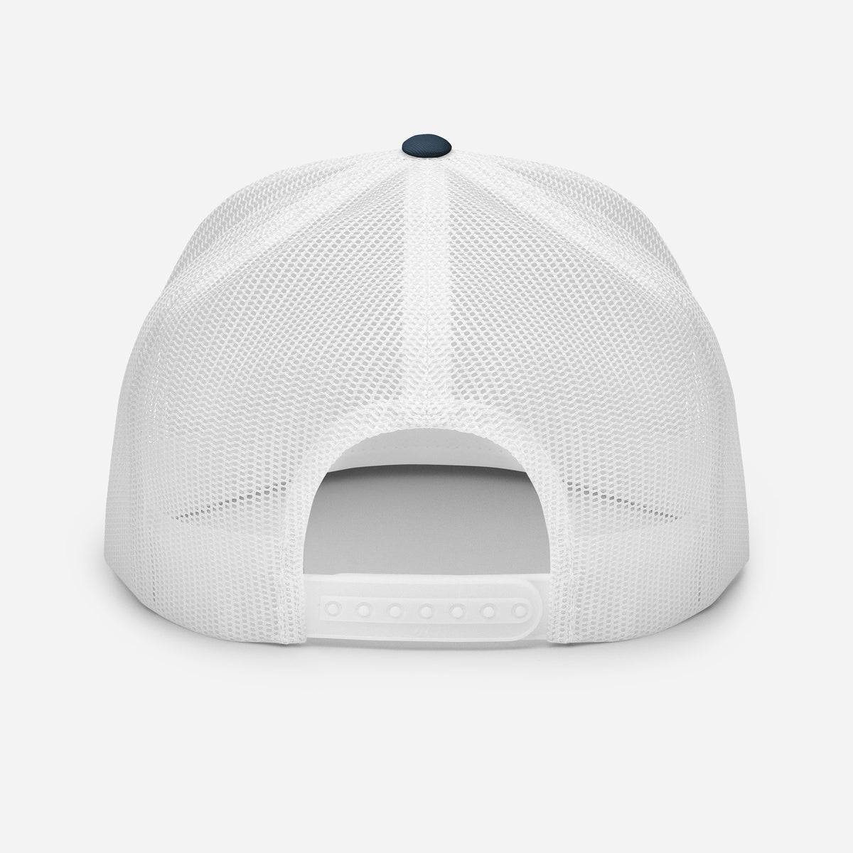 Trucker's Pride Pride in Every Mile Classic Trucker Cap in navy and white, back view