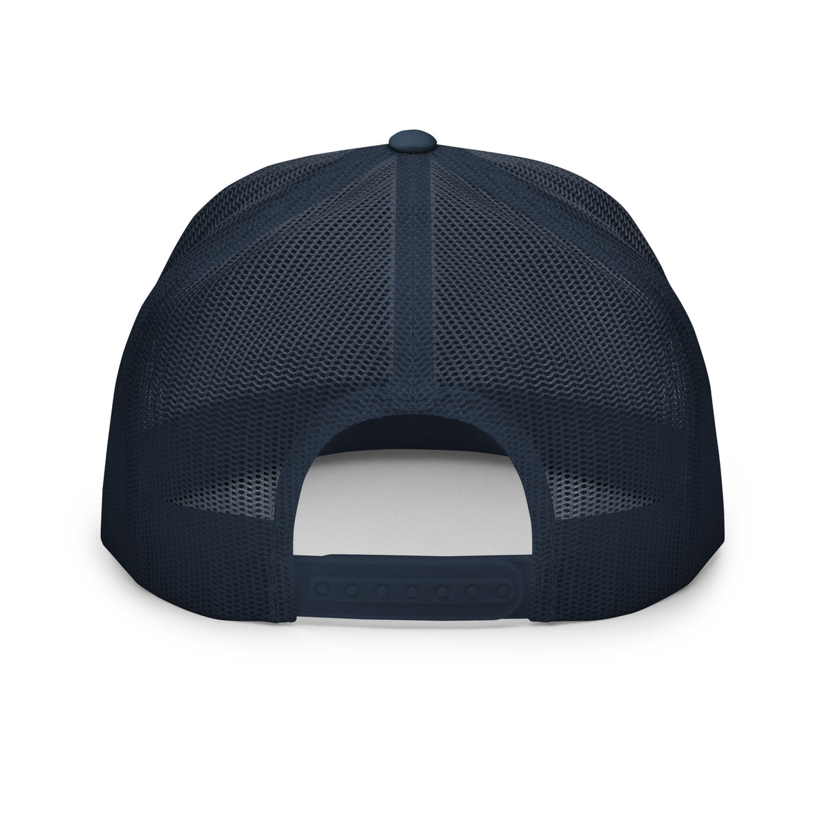 Trucker's Pride Pride in Every Mile Classic Trucker Cap in navy and white, back view