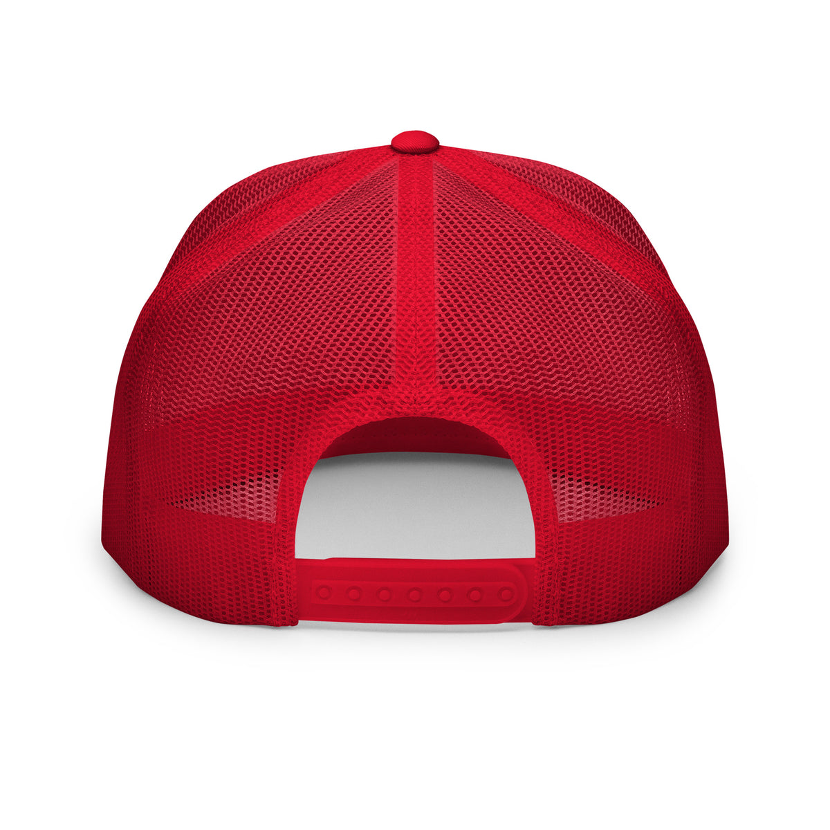 Trucker's Pride Pride in Every Mile Holiday Classic Trucker Cap - Red & Green in red and white, back view