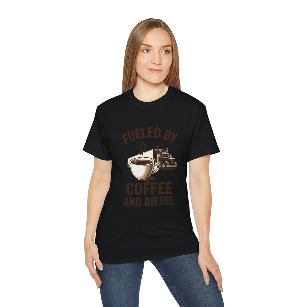 Fueled by Coffee and Diesel Unisex Tee