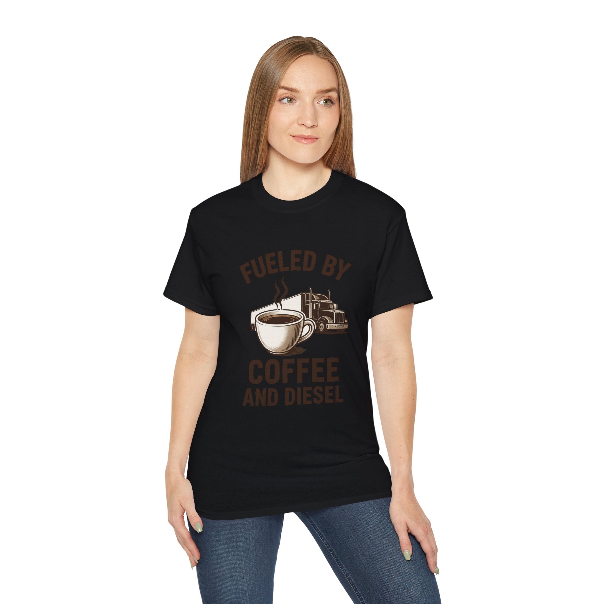 Fueled by Coffee and Diesel Unisex Tee