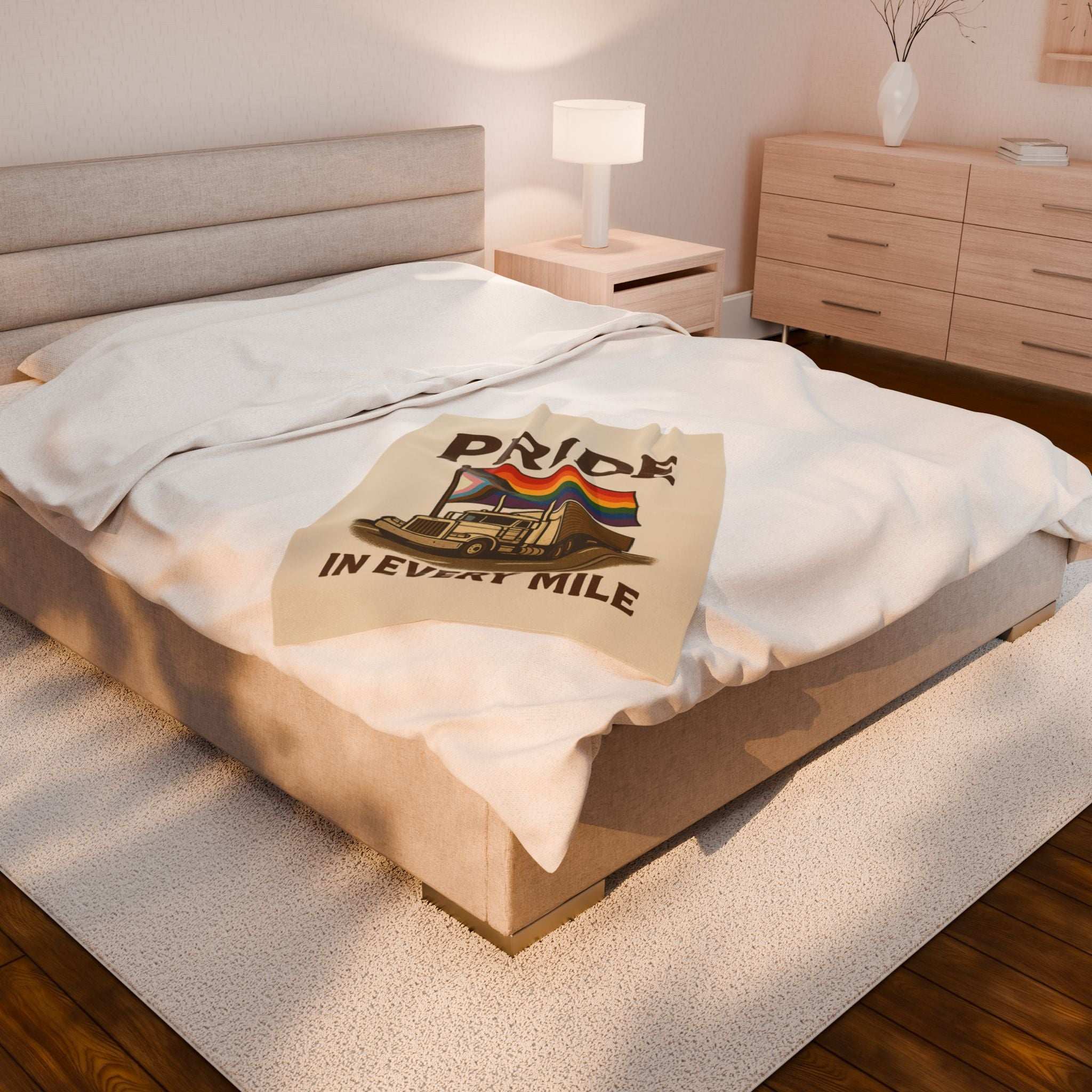 Pride in Every Mile Velveteen Blanket