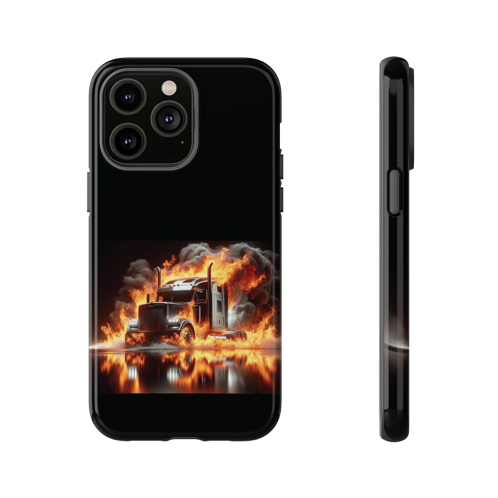 Flaming Truck Tough Phone Case
