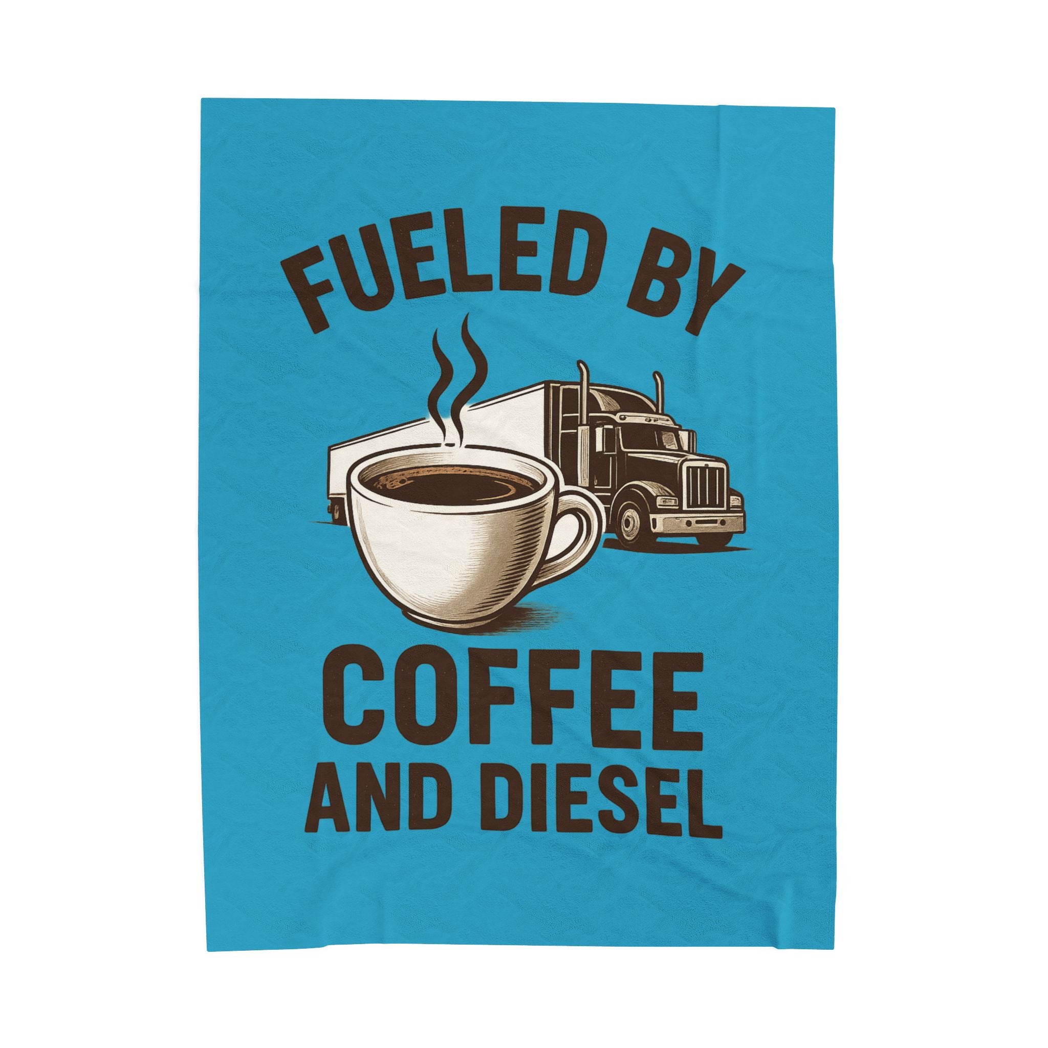 Coffee and Diesel Truck Fleece Blanket