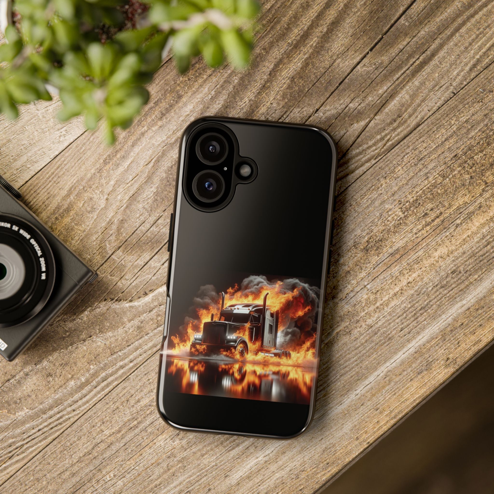 Flaming Truck Tough Phone Case
