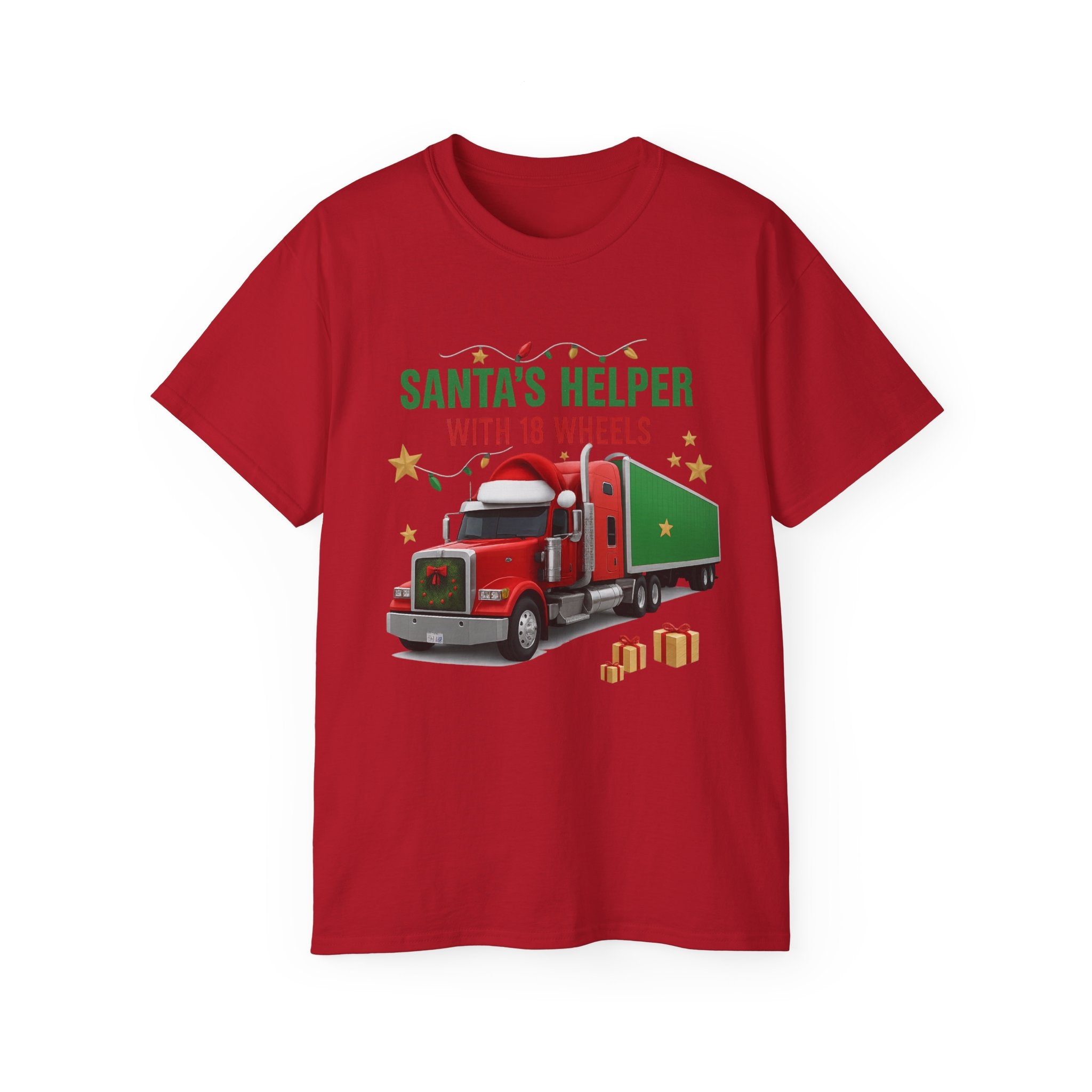 Santa's Helper With 18 Wheels Unisex Tee