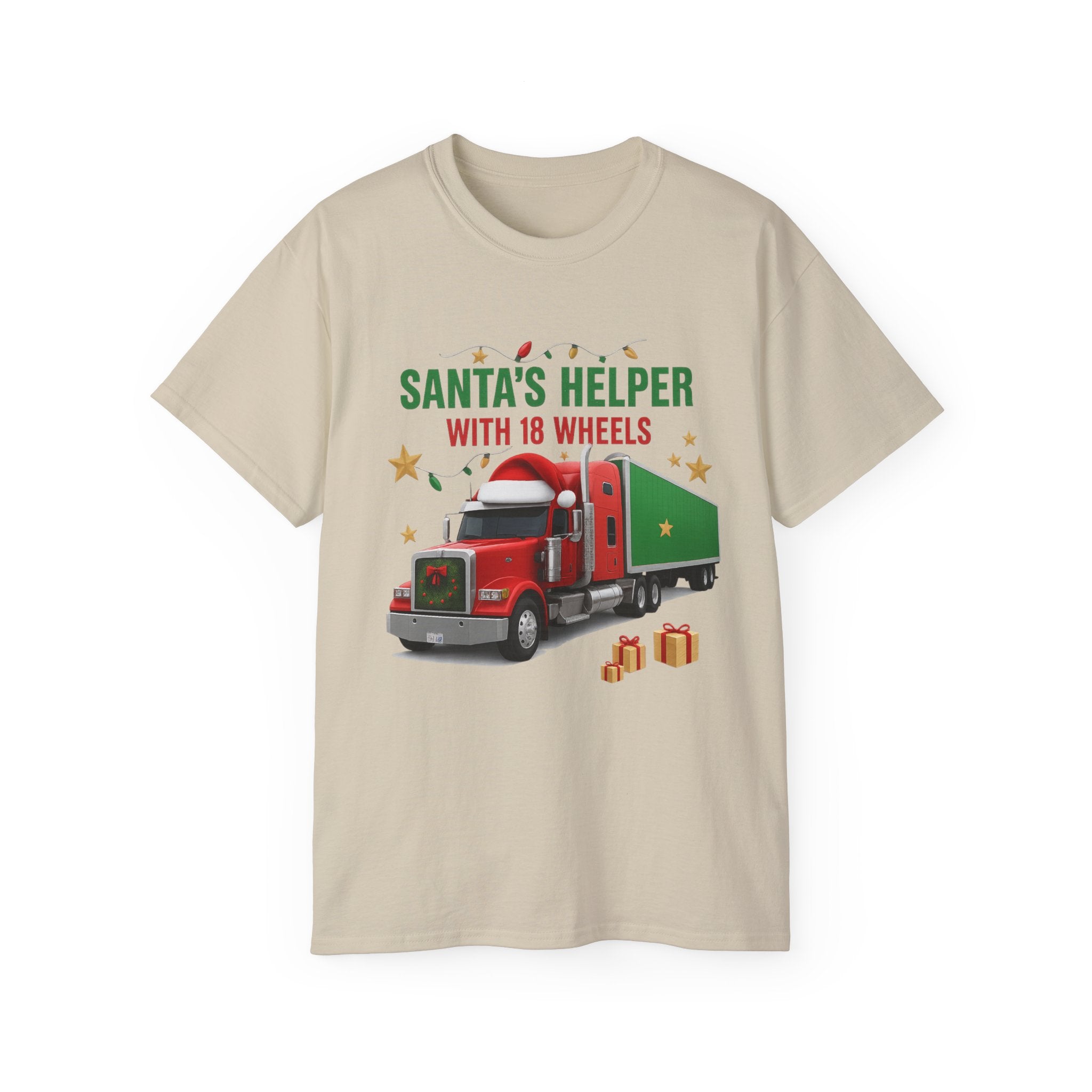 Santa's Helper With 18 Wheels Unisex Tee