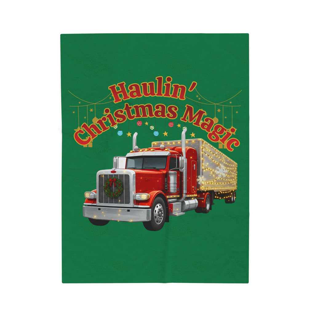 Haulin' Christmas Magic Velveteen Plush Blanket