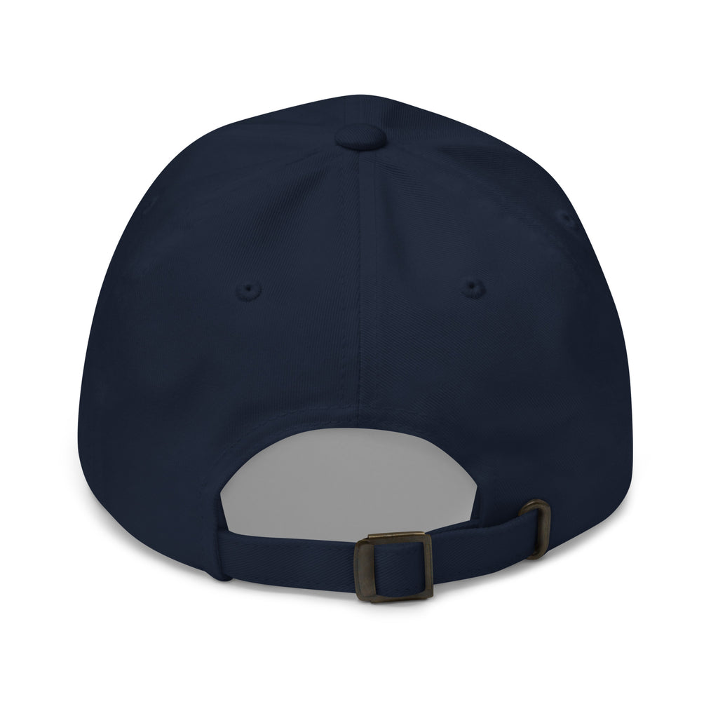 Trucker's Pride Our Office Has An Amazing View Everyday Trucker Cap in navy, back view