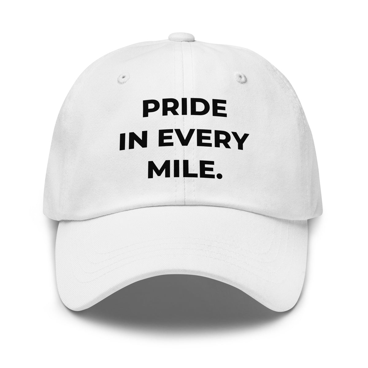 Trucker's Pride Pride In Every Mile Everyday Trucker Cap in white, front view