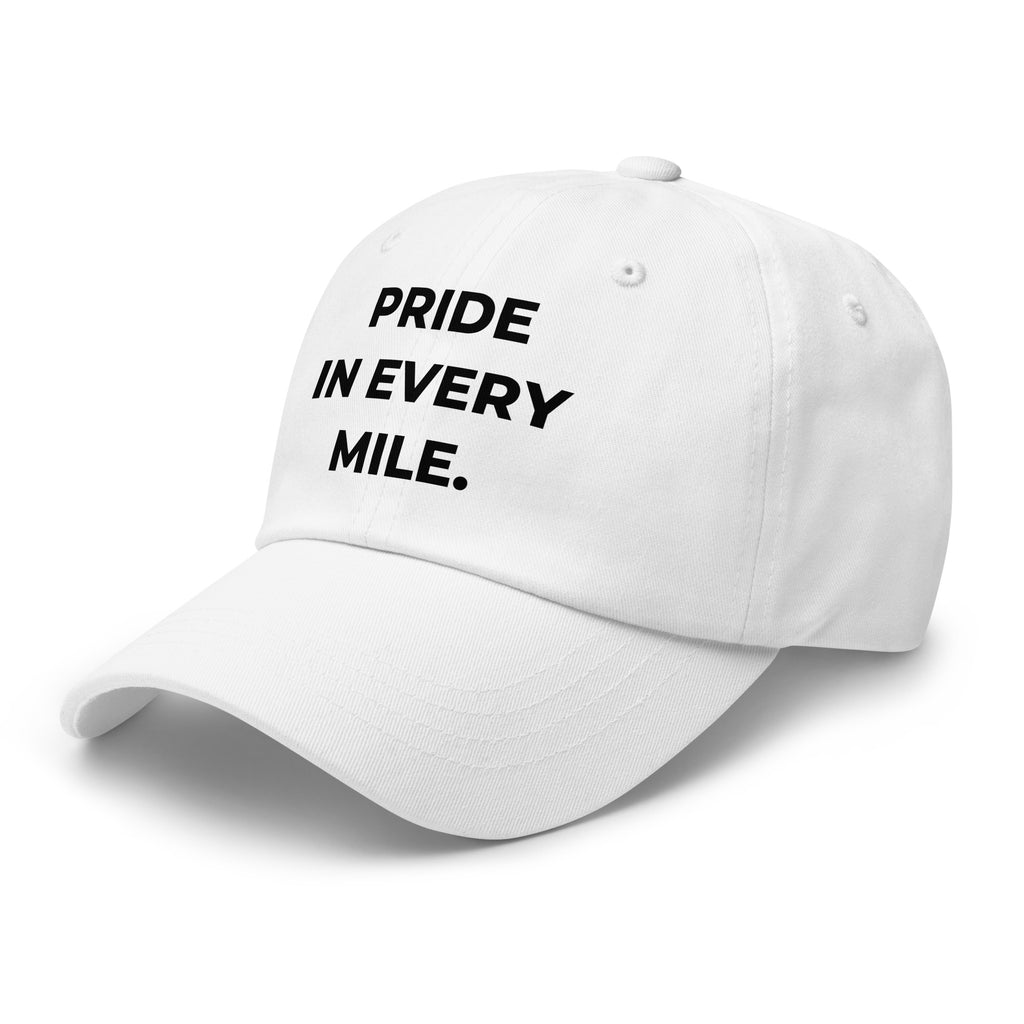 Trucker's Pride Pride In Every Mile Everyday Trucker Cap in white, front view