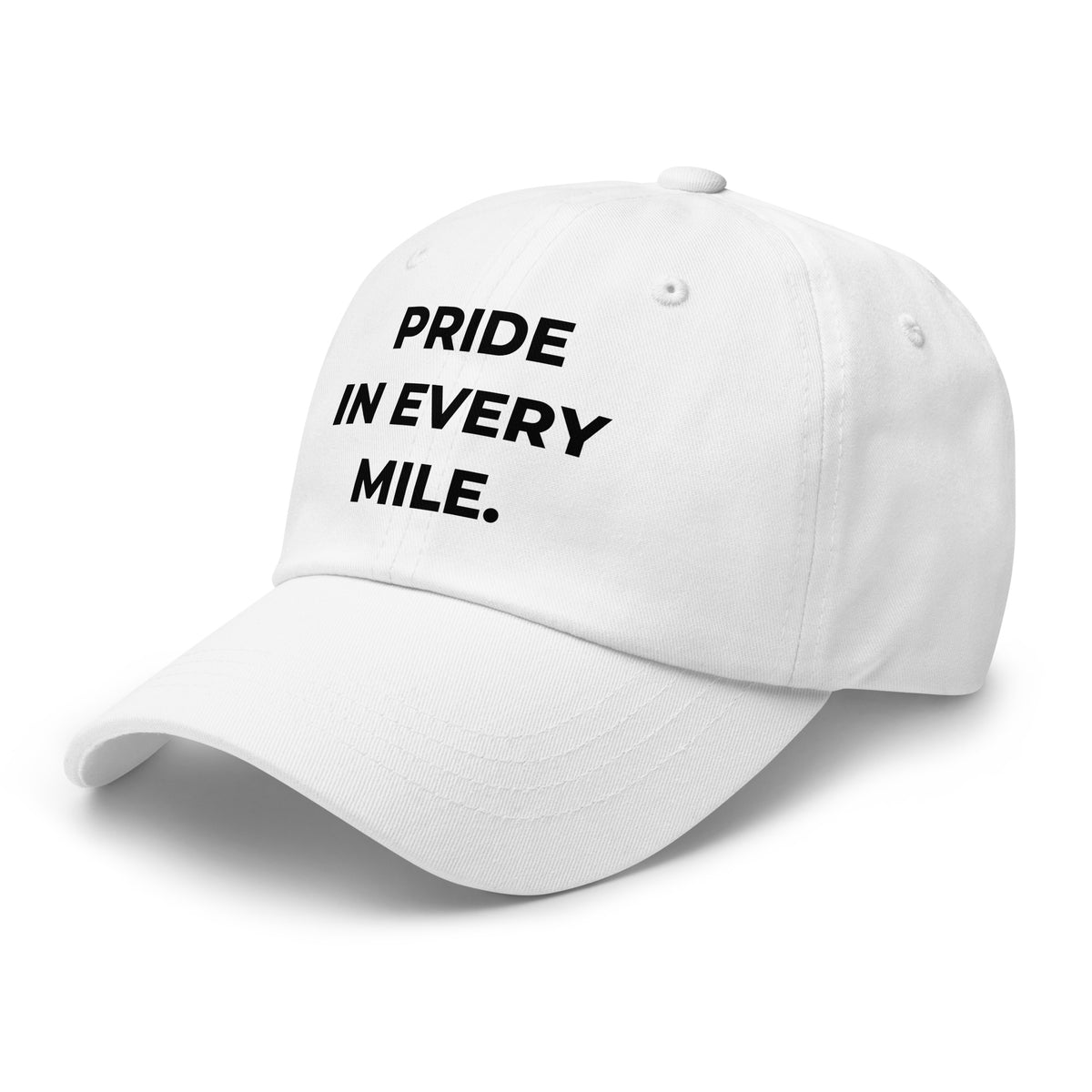 Trucker's Pride Pride In Every Mile Everyday Trucker Cap in white, front view