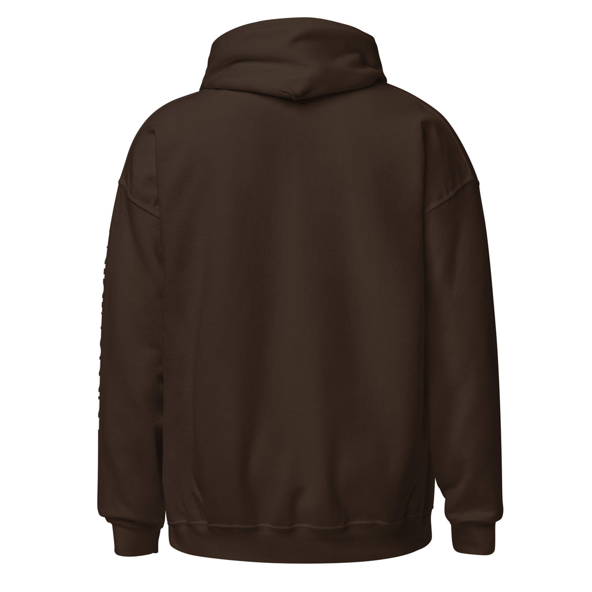 Trucker's Pride Fueled by Cocoa & Diesel Trucker Hoodie in Hot Cocoa Brown, back