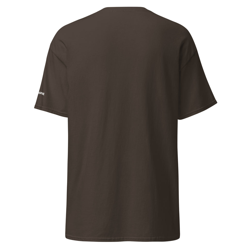 Trucker's Pride Fueled by Cocoa & Diesel Trucker T-Shirt in Hot Cocoa Brown, back