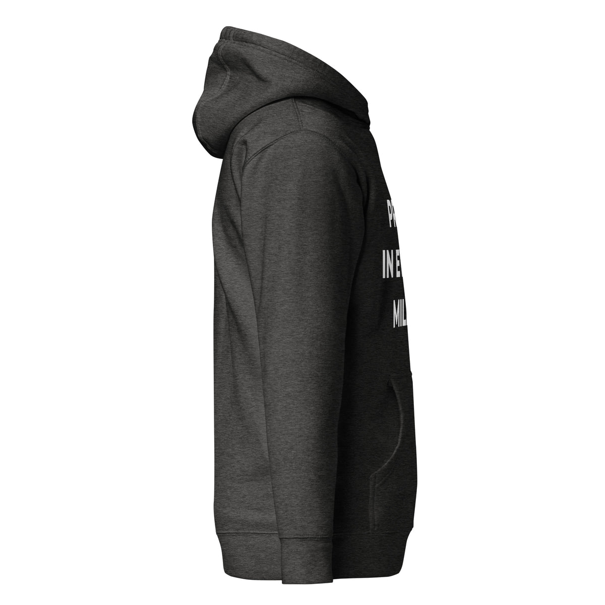 Trucker's Pride Pride in Every Mile Premium Pullover Trucker Hoodie in heather, side view