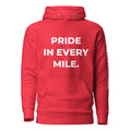 Trucker's Pride Pride in Every Mile Holiday Red & Green Trucker Hoodie in red, front view